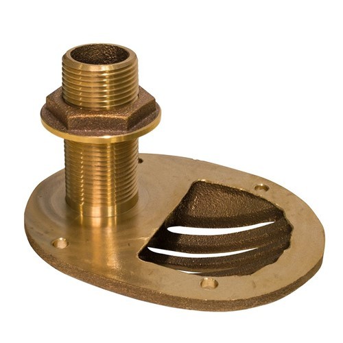GROCO 1" Bronze Combo Scoop Thru-Hull W/Nut STH-1000-W