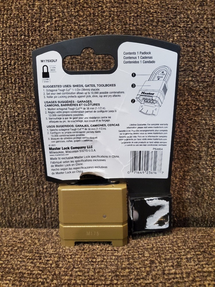 Master Lock Magnum Combination Padlock With 1.5" Shackle