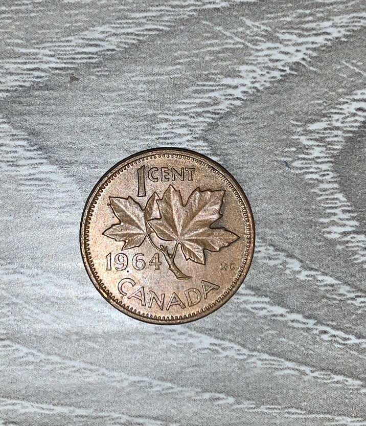 1964 Canada One Cent Penny - EF