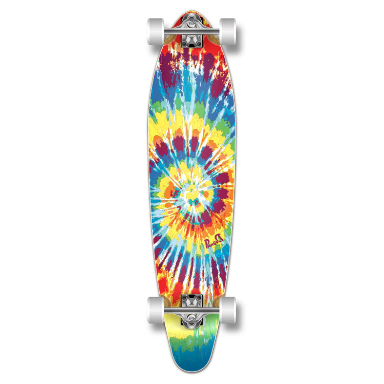 Yocaher Complete Kicktail Tiedye Original Skateboard Longboard
