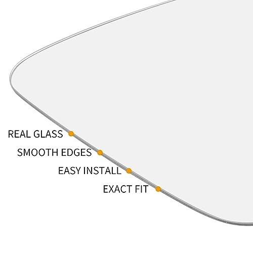 Passenger Right Side Mirror Replacement Lower Part Glass with Plate for Ford