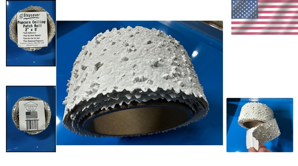 Self-Adhesive 5' x 2' Popcorn Ceiling Repair Patch Roll - Easy Home Fix