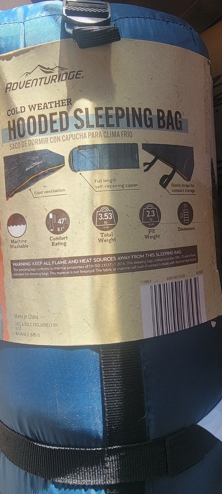 Adventuridge Cold Weather Hooded Sleeping Bag