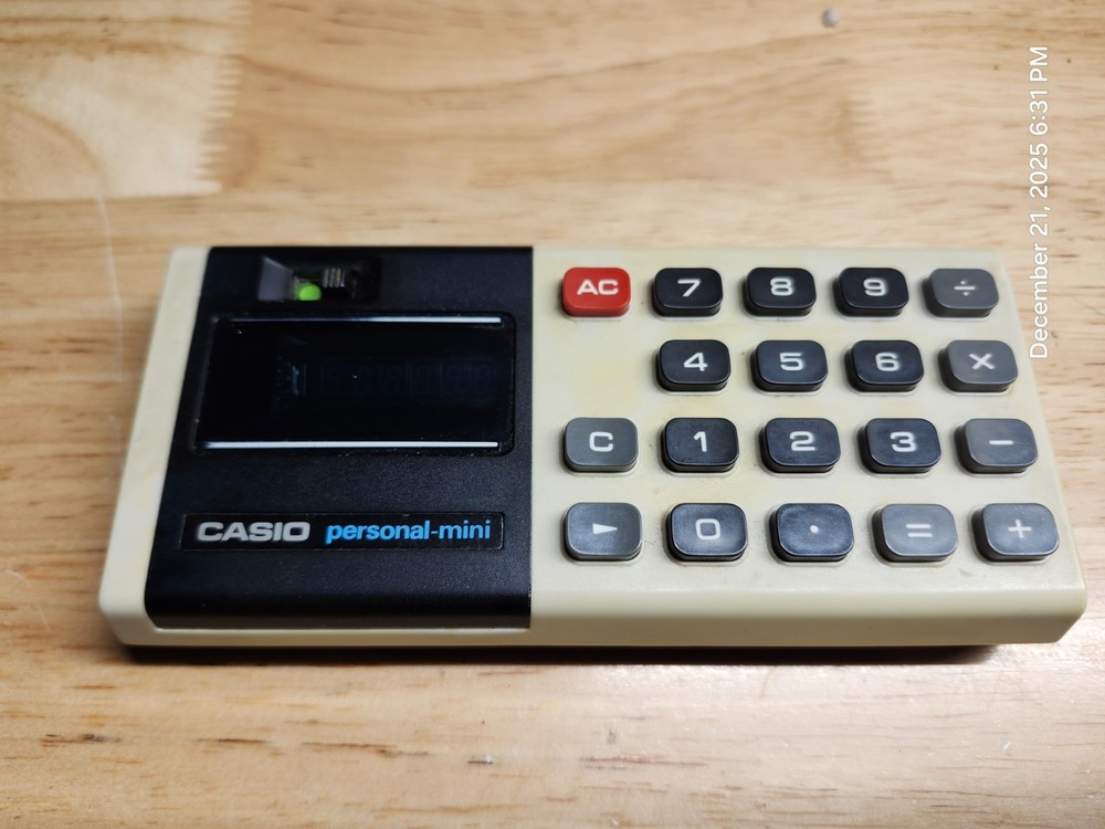 Vintage Calculator CASIO Personal Mini Electronic Casio Computer Japan