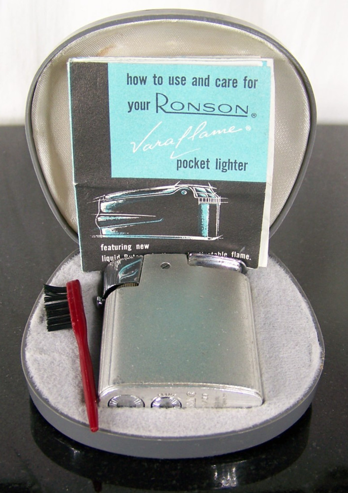 VINTAGE RONSON TORNADO LIGHTER ORIGINAL CASE -GERMANY