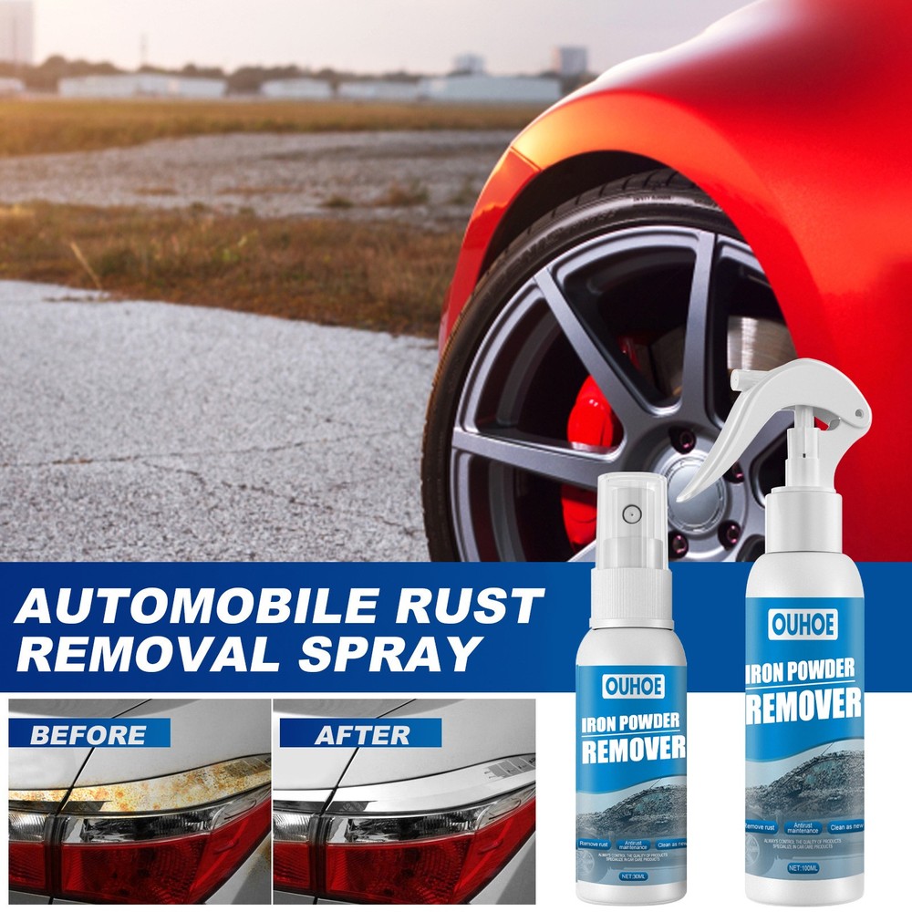 Premium Iron Powder Rust Remover - Fast-Acting Spray for Auto Rust and Stains