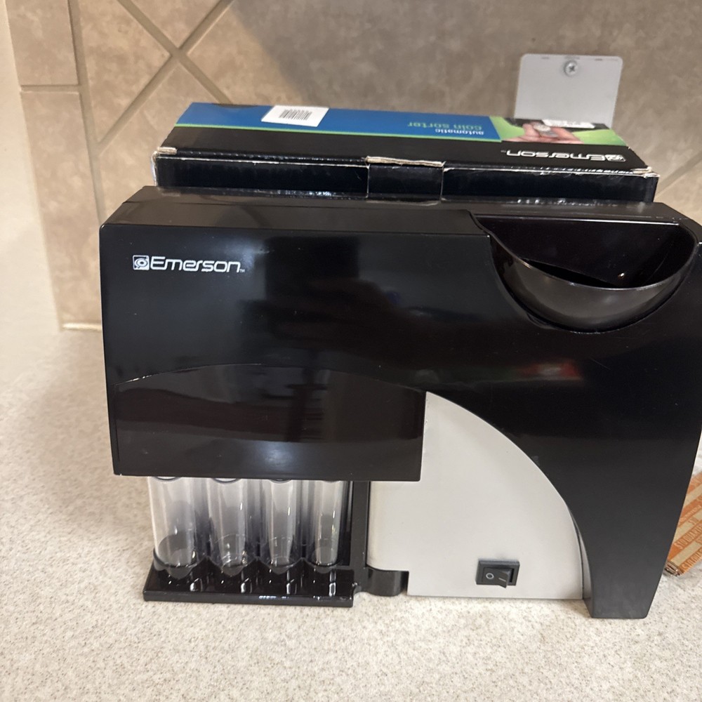 Emerson 4 Barrel Automatic Coin Sorter, w/ Box Great Condition