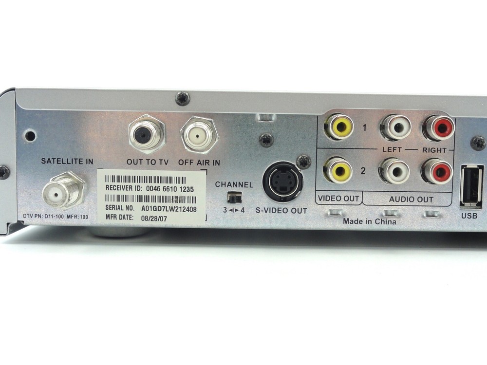 DirecTV Standard Satellite Receiver Model D11 with Power Cord