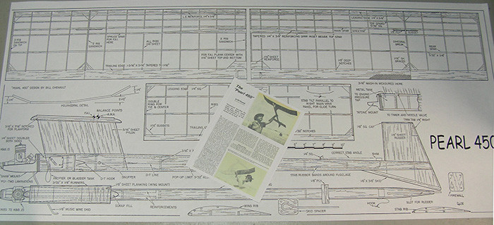 Model Airplane Plans (FF): PEARL 450 54" Class A-B Competition Model