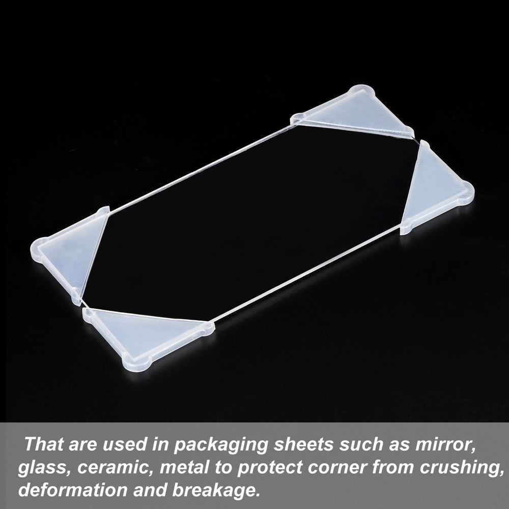 30 x PP Corner Protector Triangle 37x3mm for Ceramic Metal Sheets White