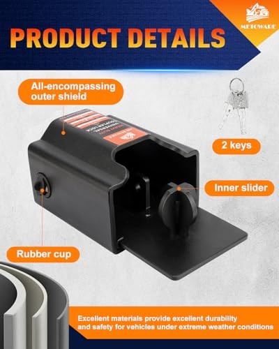 Universal Trailer Coupler Lock with Fixed Slider - Heavy Duty Anti-Theft Lock