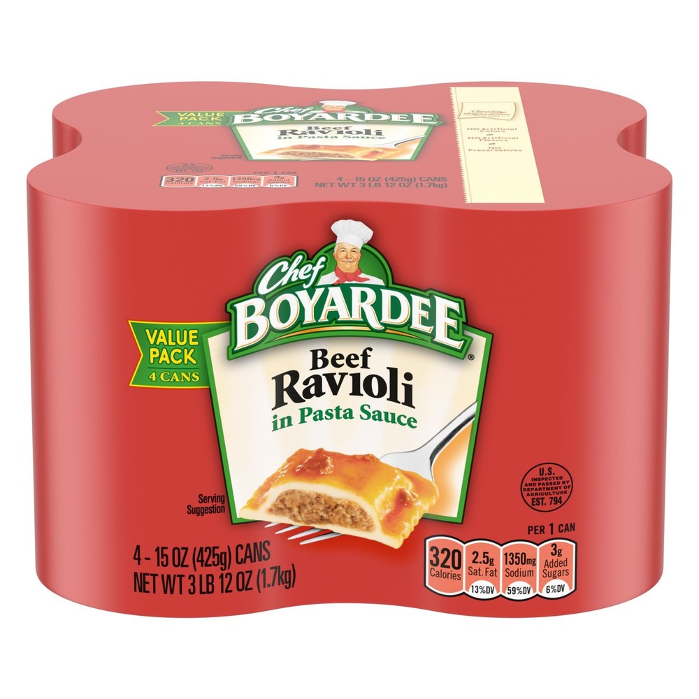 Chef Boyardee Beef Ravioli 15 oz 4 Pack