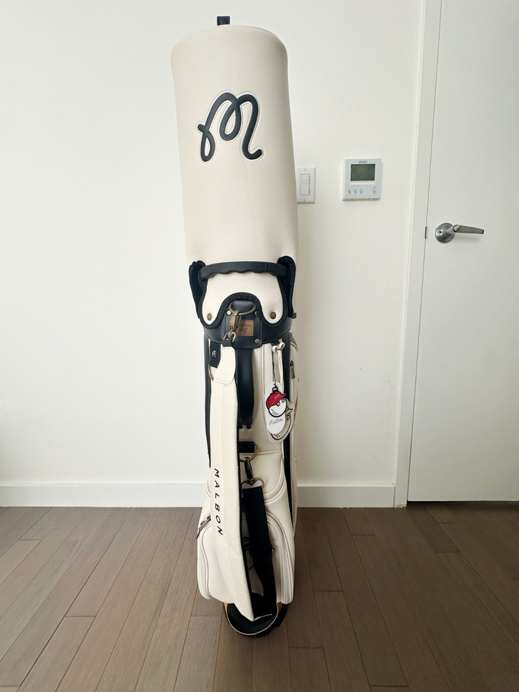 Malbon Basic Performance Golf Stand Bag WHITE CREAM 2024/25 Collection