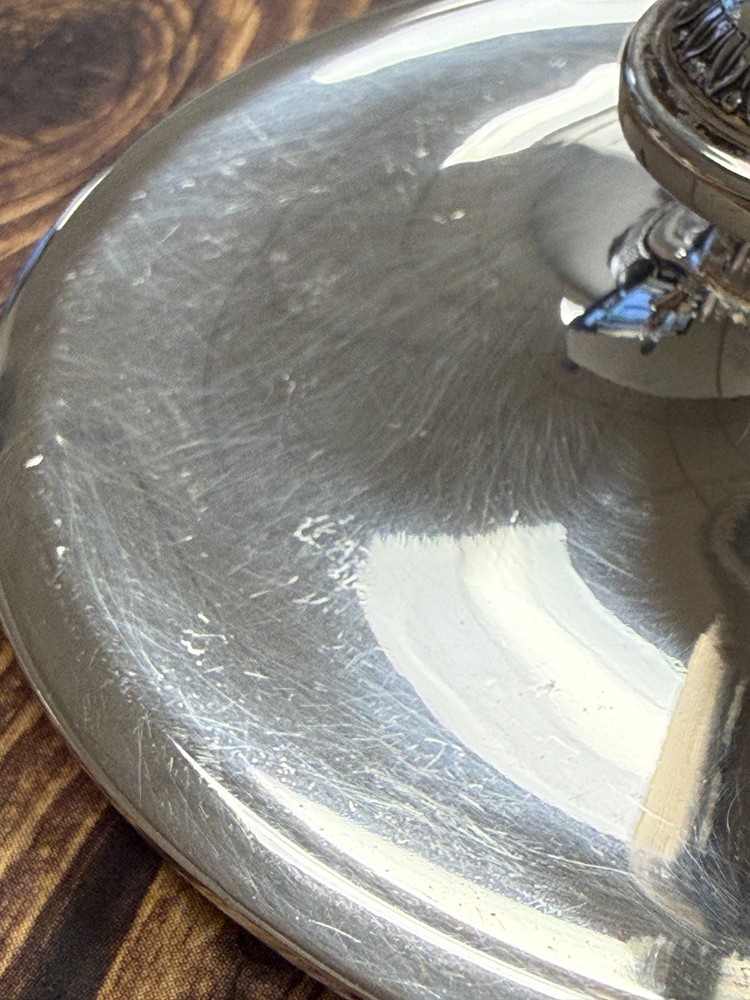 Italian 800 Silver Small Footed Lidded Compote Candy Dish
