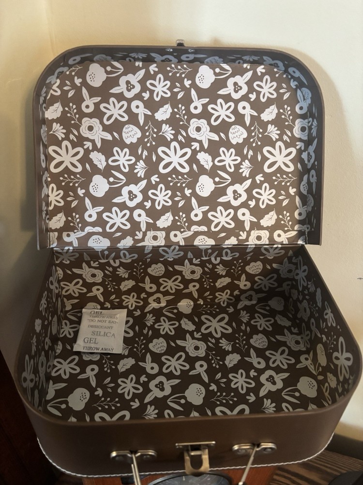 Matilda Jane Brown SuitCase Storage Box Advertisement Piece