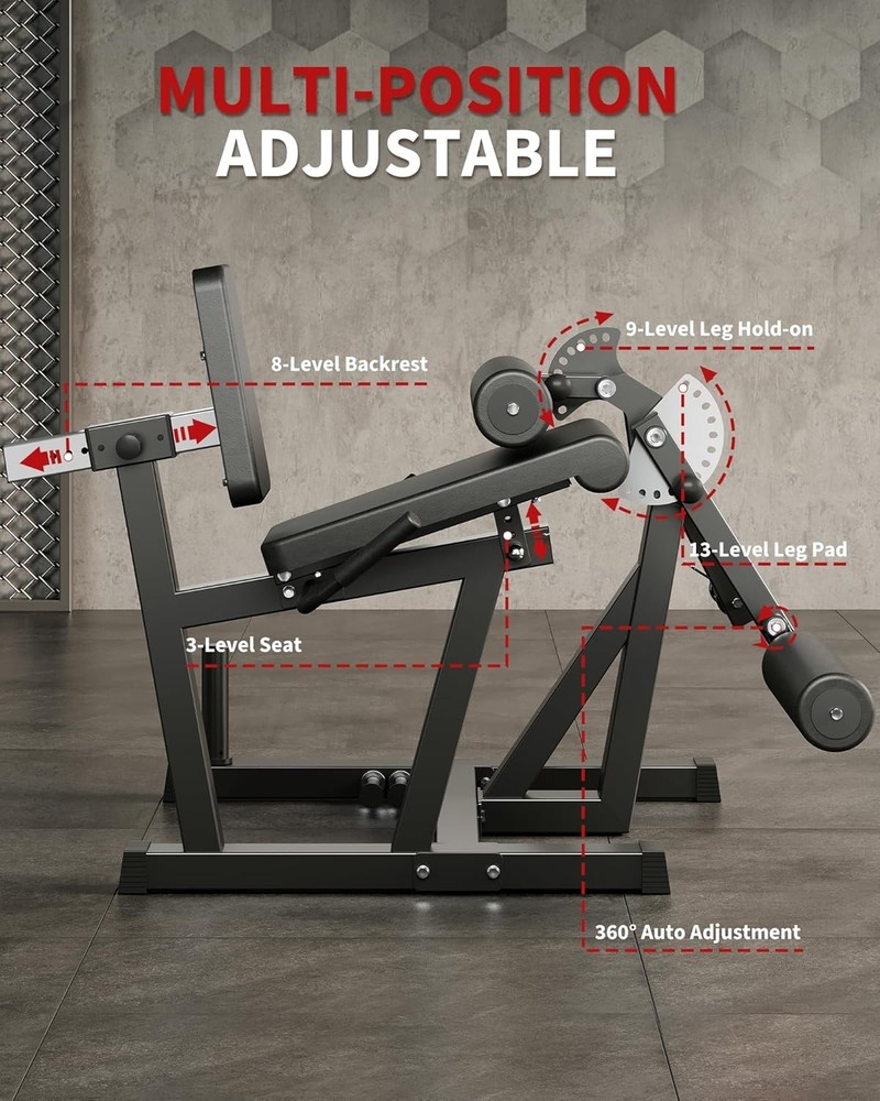 Multifunctional 700LBS Leg Machine - Extension, Curl & Full Lower Body Workout