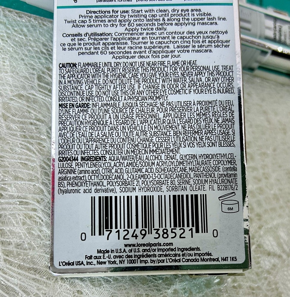 Bundle of L'oreal Lash Growth Serum Solution NIB