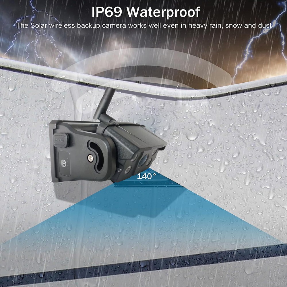 WiFi Backup Camera Magnetic Base Battery Powered Sonix App HD For iPhone/Android