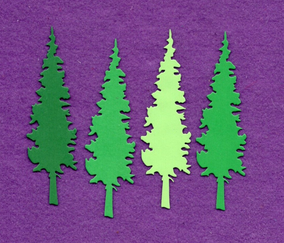 PINE TREE # 6 die cuts scrapbook cards