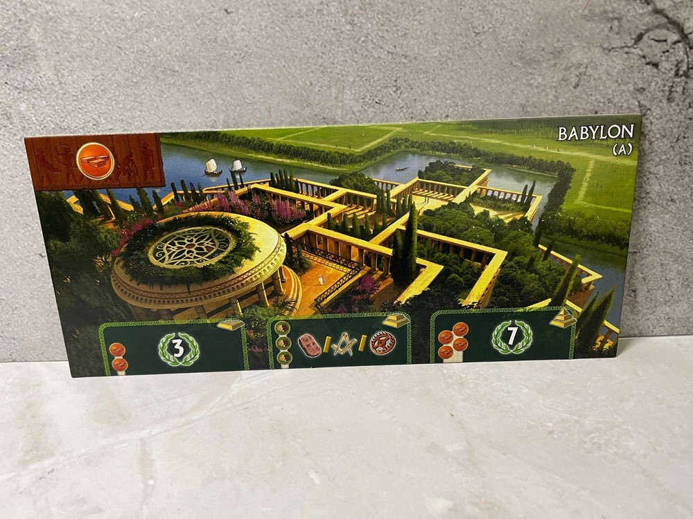 2014 7 Wonders Board Game - Replacement Wonder board Babylon