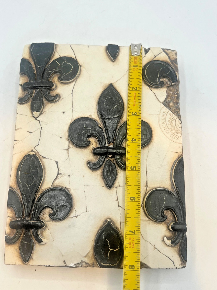 Retired Sid Dickens T-95 Fleurs Memory Block ceramic with fleur-de-lis-motif