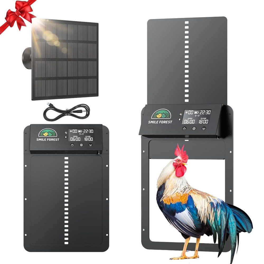 Automatic Chicken Coop Door with Light Sensor & Timer Control - Multi-Mode Chick