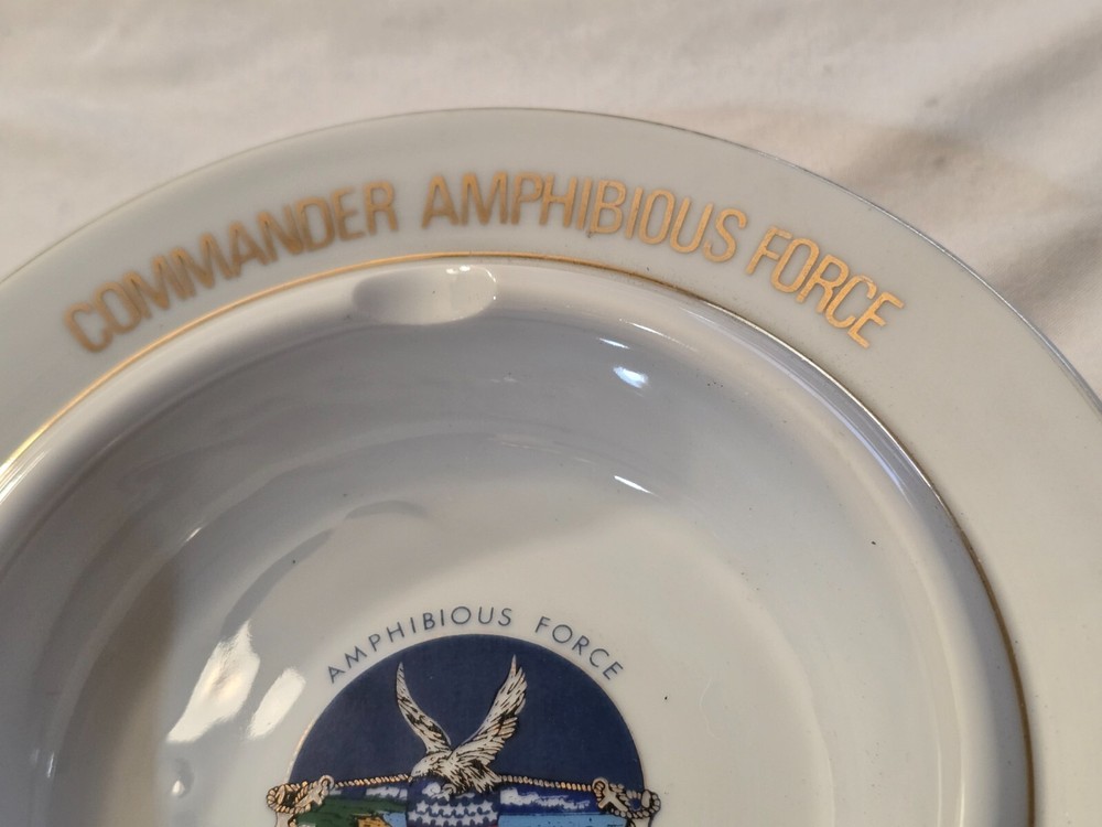 Vintage Navy Commander Amphibious Force US Pacific Fleet Ashtray