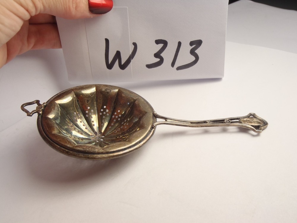 Antique FRANK WHITING Sterling Silver Over the Cup Tea Strainer
