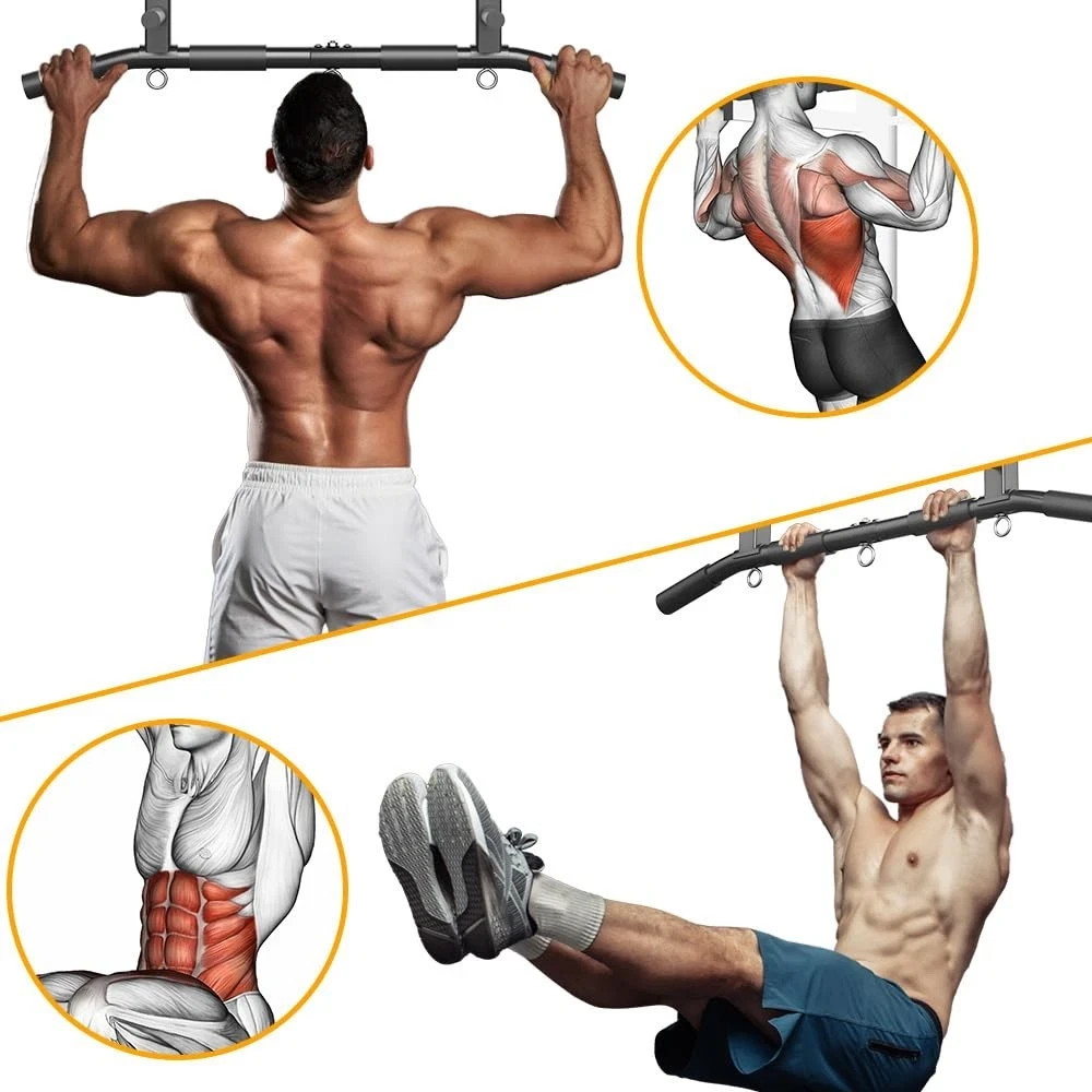 Wall Mount Pull Up Bar, Joist Mount Pull Up Bar, Beam and Rafter Mounted Chin...