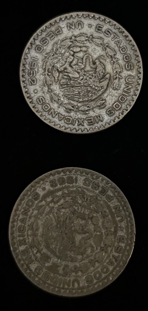 2 Silver Pesos: 1958 & 1962