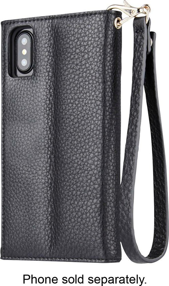 Case Mate Folio Wristlet Leather Wallet Case For iPhone XS & iPhone X - Black