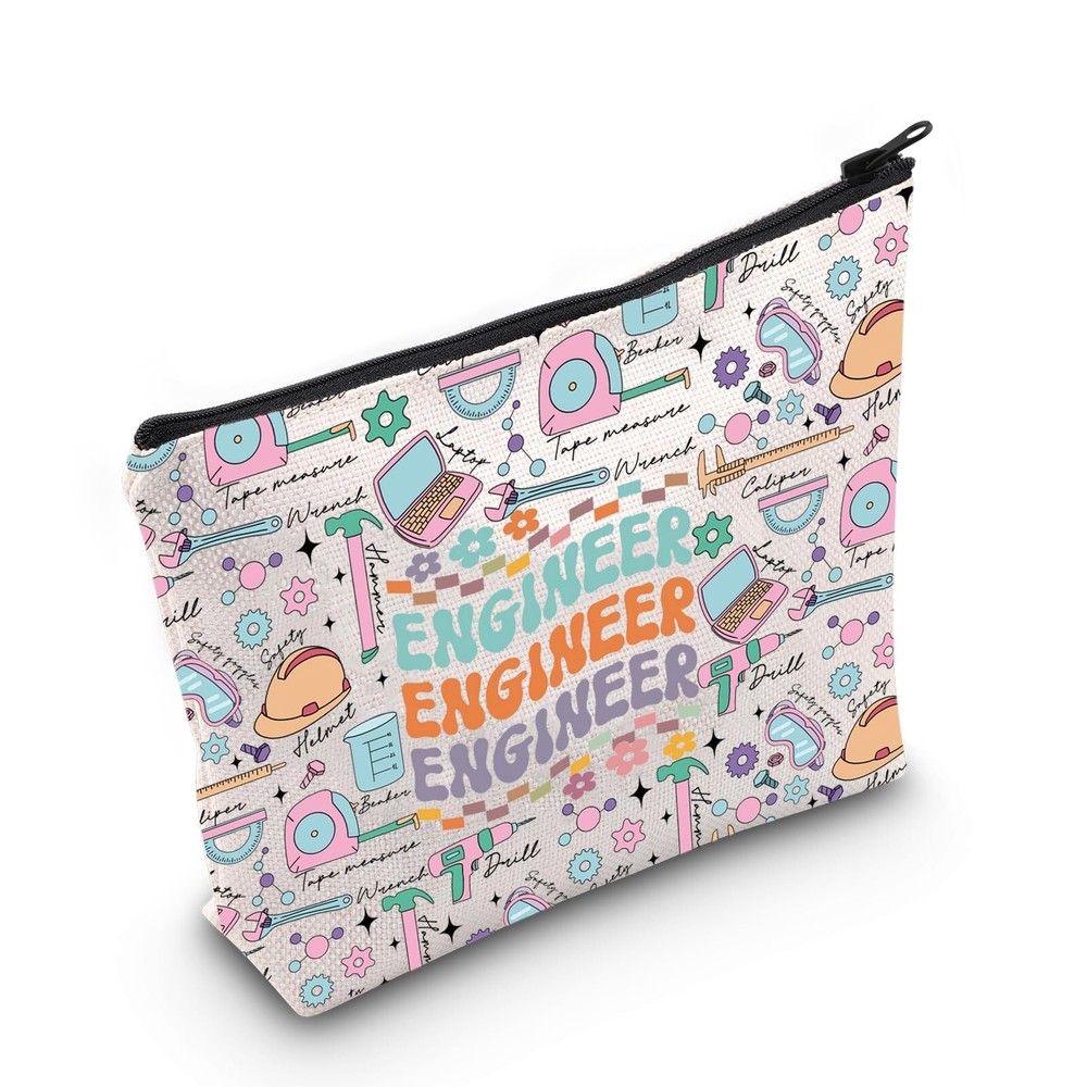 BWWKTOP Engineer Zipper Makeup Bag Future Engineer Gifts Engineering Professi...