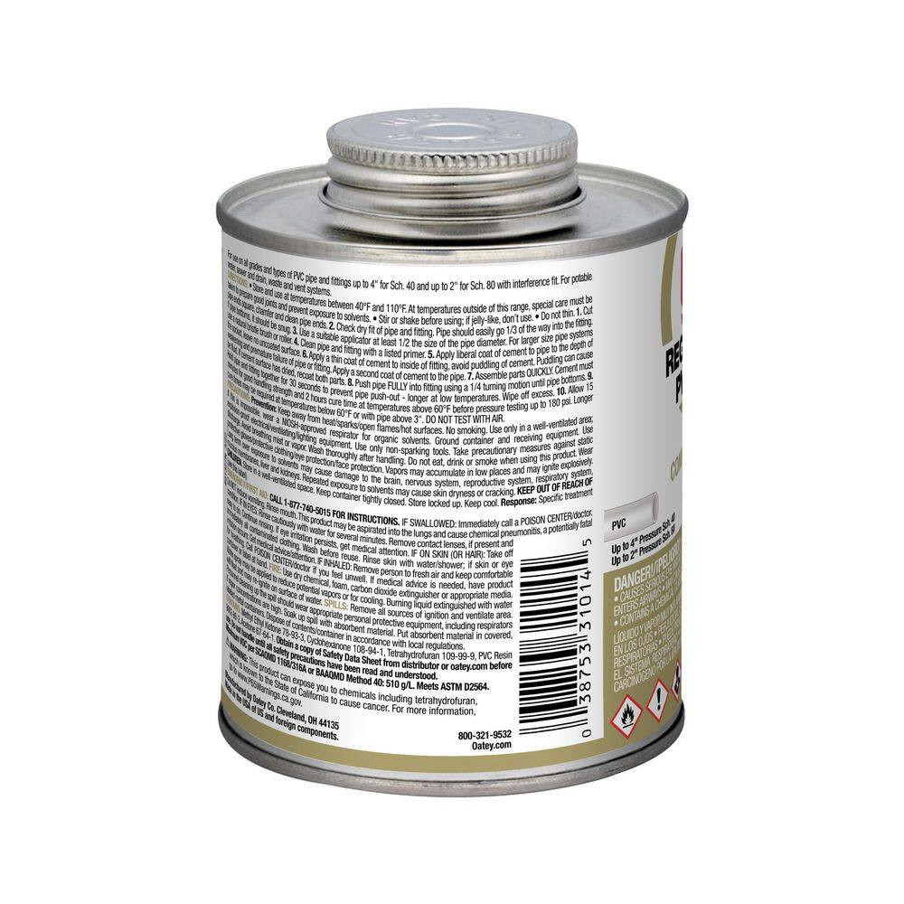16 Oz. Regular Clear PVC Cement