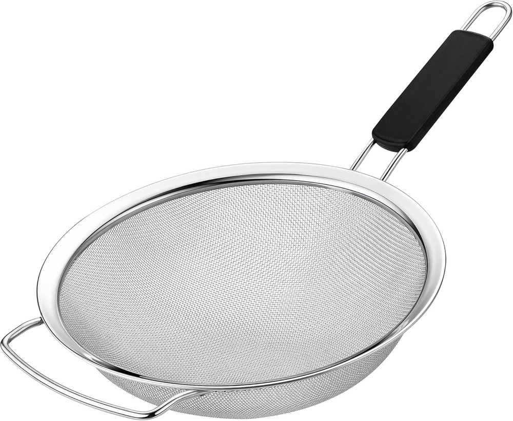 Lar Fine Mesh Strainer with Thermo Plastic Rubber Handle - Sieve Fine