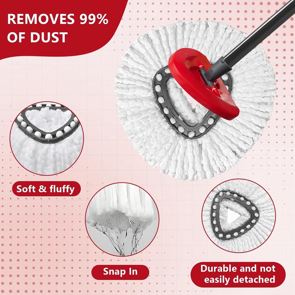 Easywring 1 Tank System Mop Replacement Heads for O Ceda Replace Spin Mop Heads