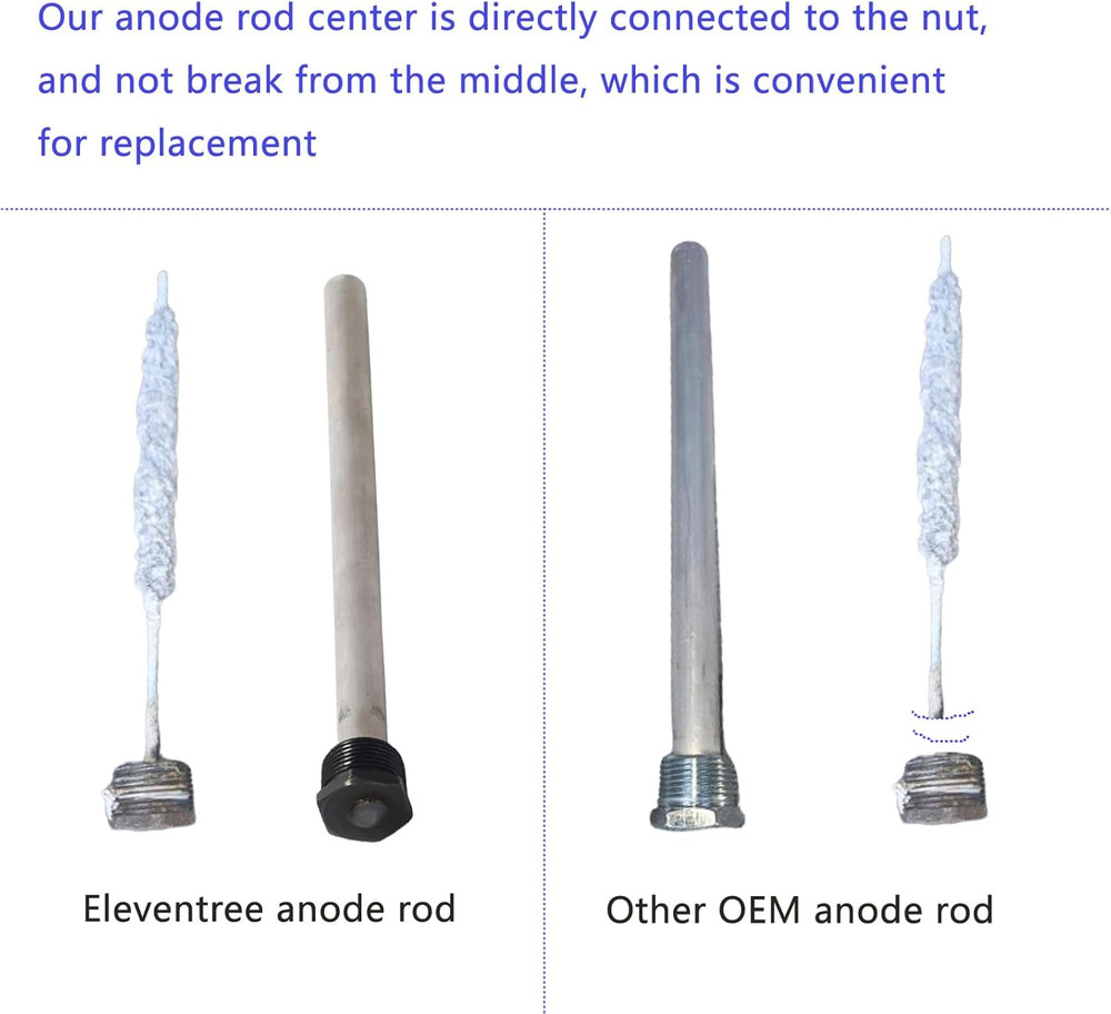 2 Pack RV Water Heater Anode Rods, Anode Rod for RV Hot Water Heaters,Replacemen