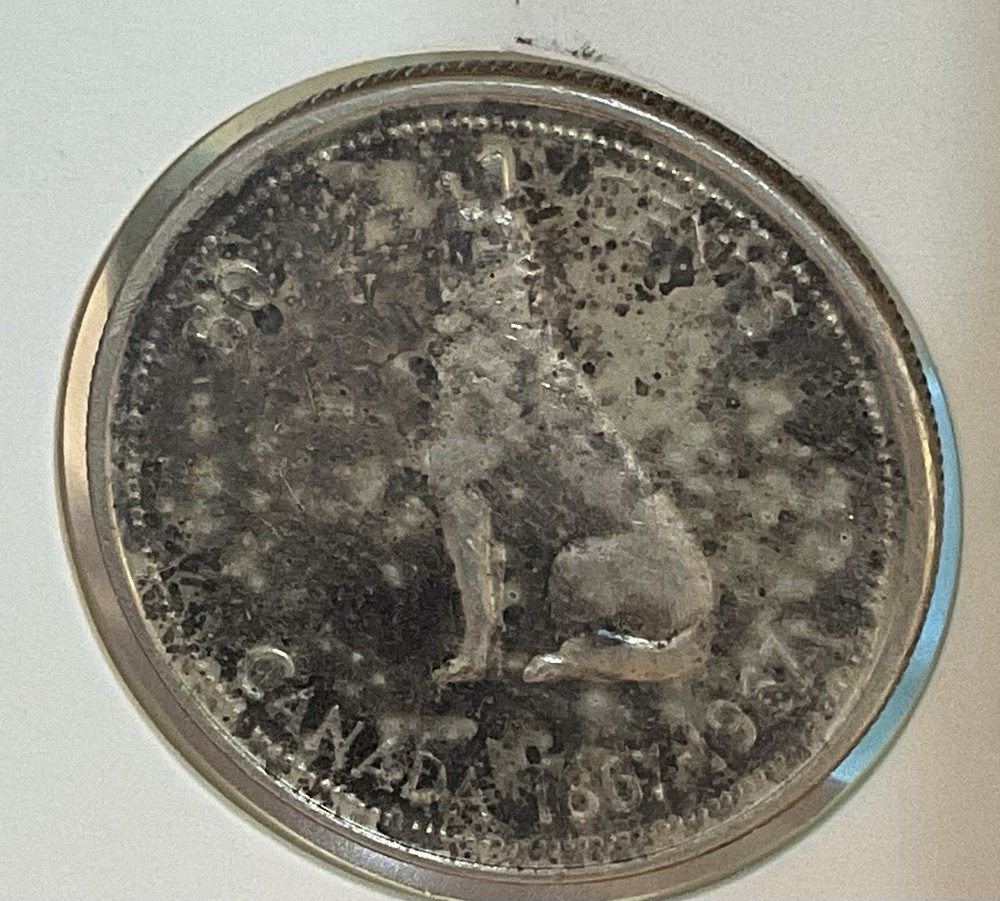 1967 Canadian 50 Cents Toned