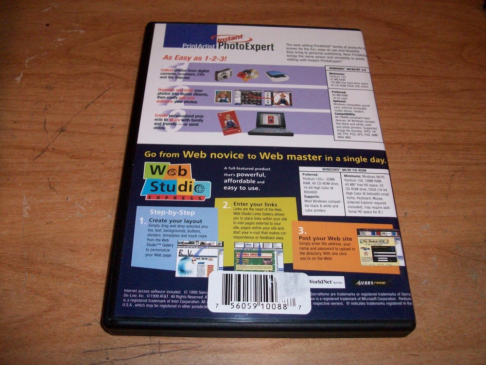 Photo Expert & Web Studio Express Home & Office CD ROM Software WIN 95 98 NT 4