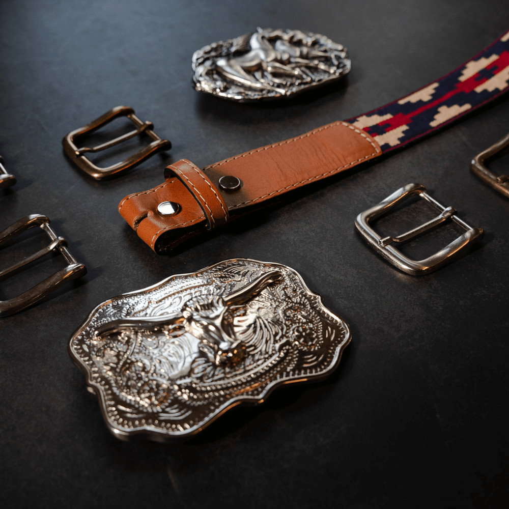 Interchangeable Buckle Leather and Guarda Pampa Belt
