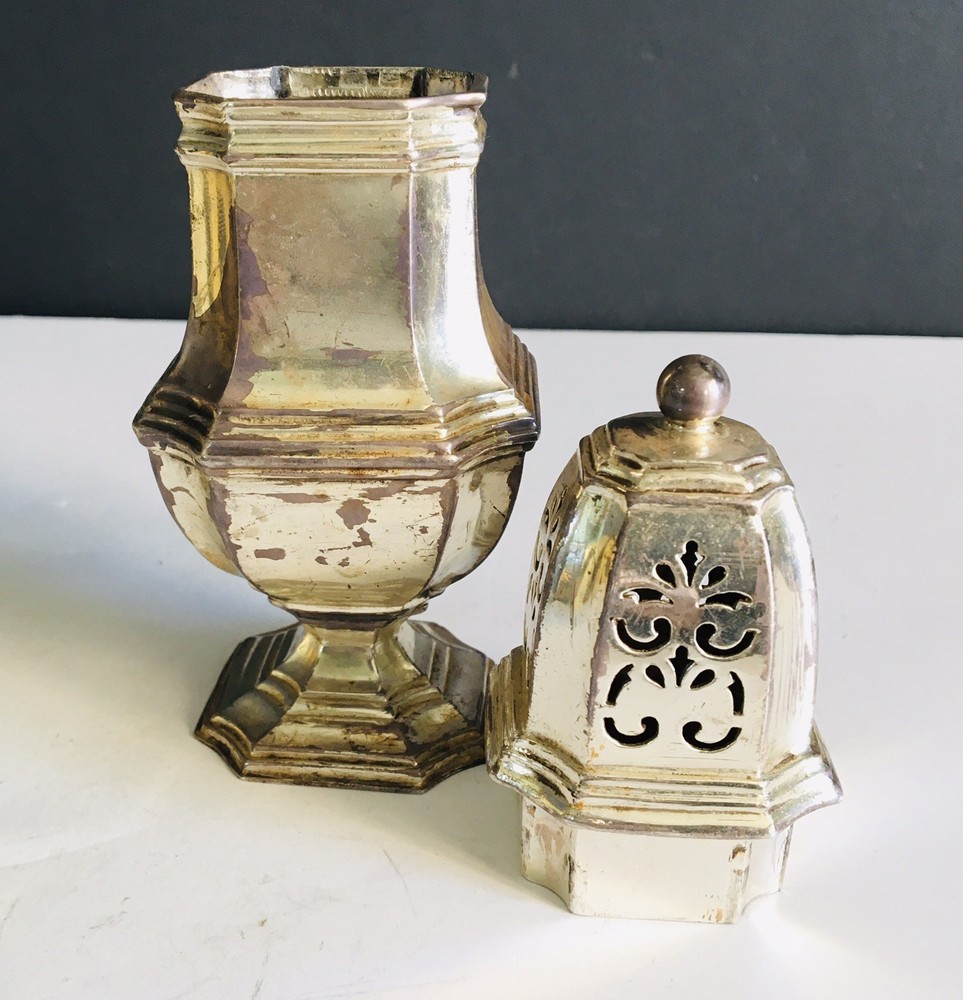 Antique Silver Plated Sugar Shaker Marked J&Co