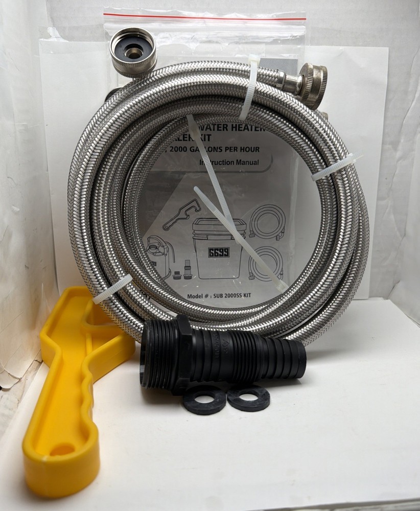 6699 Tankless Water Heater Flush Kit Includes 1/3HP Stainless Steel Sump Pump...