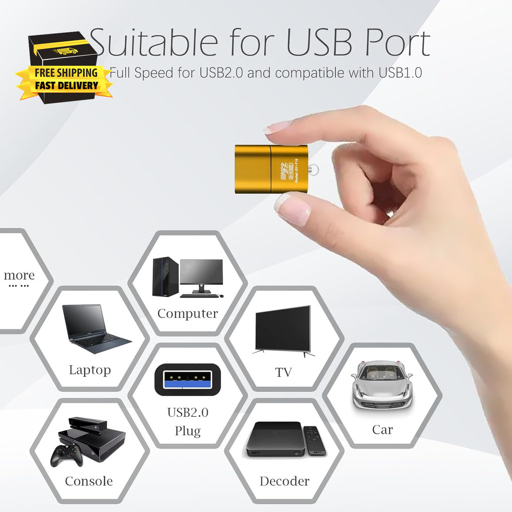 [3 Pack] Micro SD Card Reader for Android,Micro SD Card to USB Adapter, TF Card