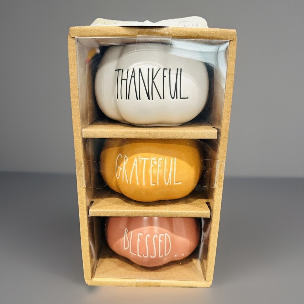 RAE DUNN 3pc Ramekin Pumpkin Set