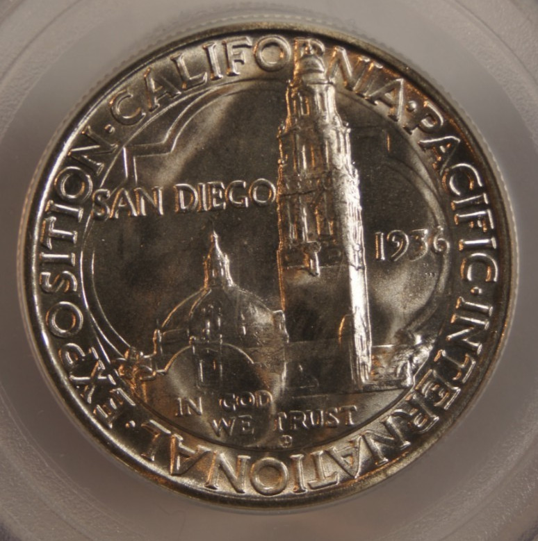 1936-D San Diego Half Dollar Commemorative - PCGS MS65