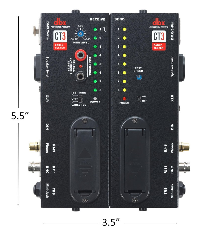 dbx CT-3 Advanced Cable Tester Black