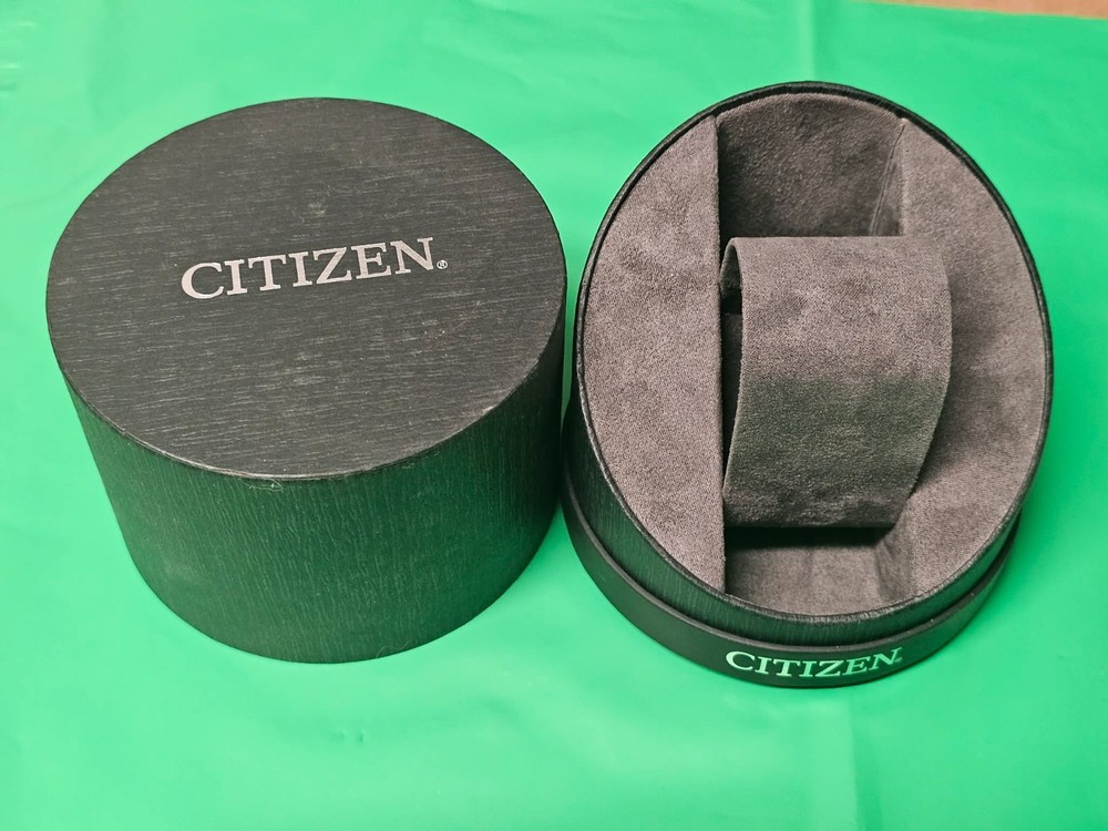 CITIZEN BLACK Empty Watch Presentation Storage Display Box Authentic