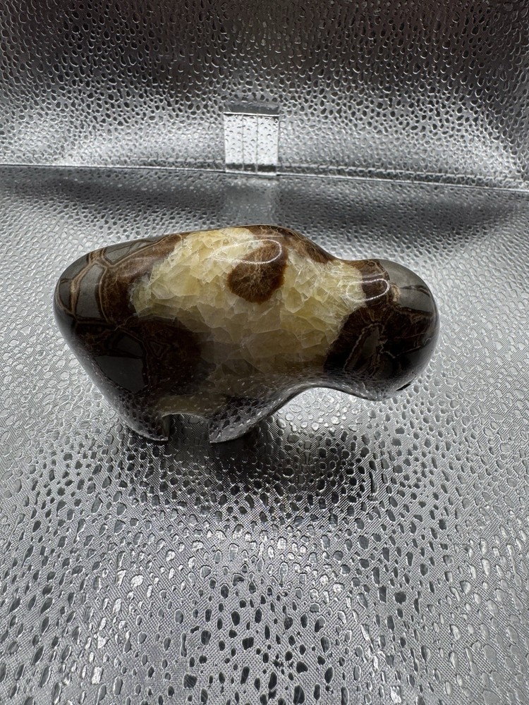 4” Septarian Dragon Stone  ZUNI BEAR Polished Carving