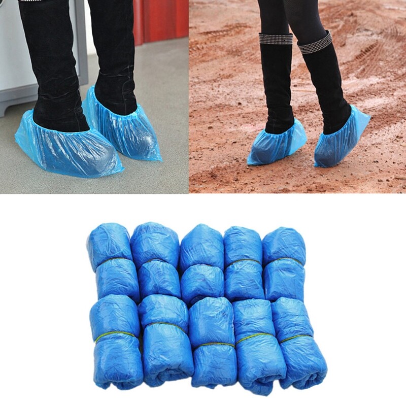100PCS Boot Covers Disposable Overshoes