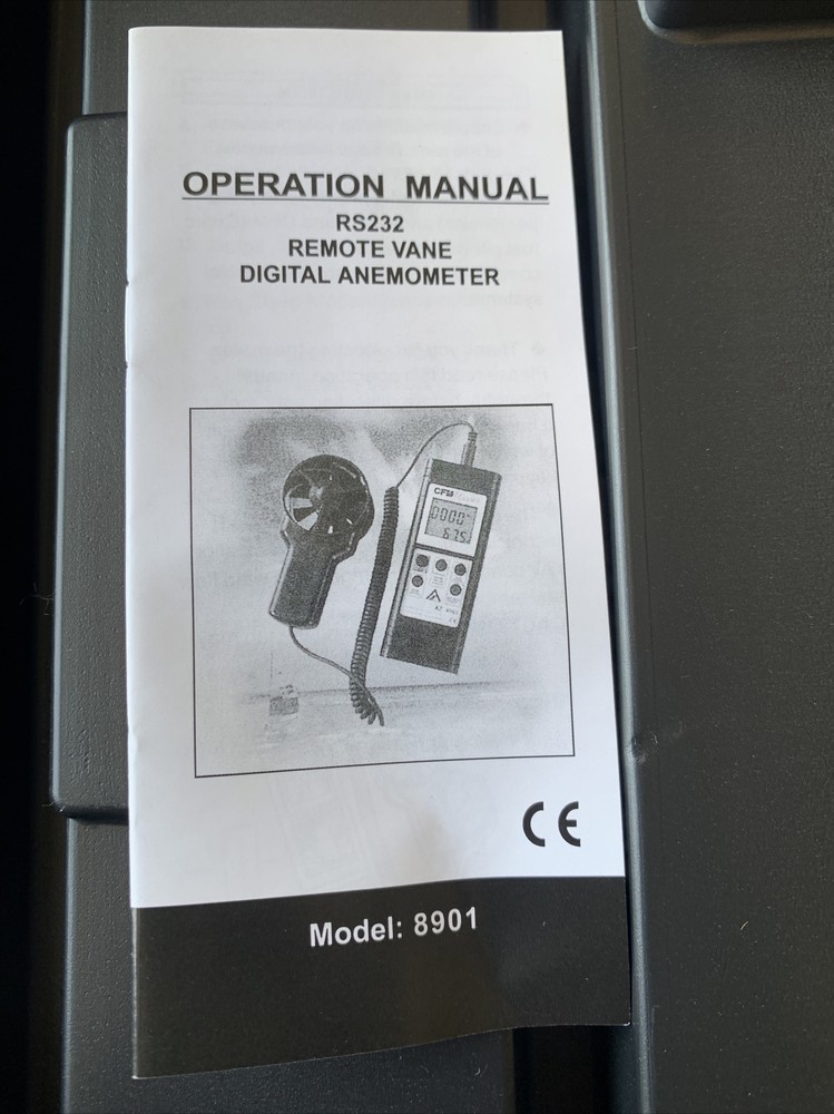 General Tools DCFM8901 Digital Air Flow Meter, Two Piece Design, RS232 Output -