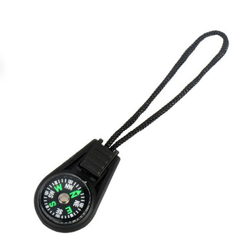 2pc Zipper Pull Mini Compass Backpack Bag Strap Camping Travel US SELLER!